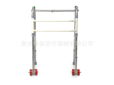 厂家批发不锈钢助行器老人叠扭动带轮带坐助行器双轮轮座助步器图3