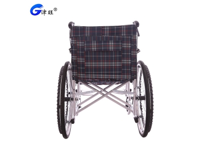 津旺轮椅 折叠轻便老人代步车软座加厚钢管残疾人 手推车便携轮椅图4