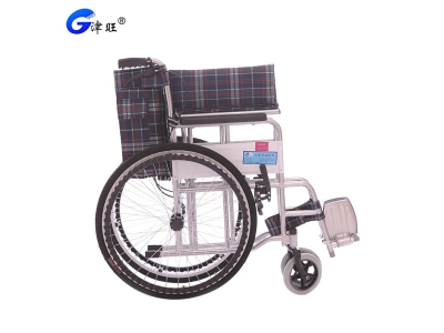 津旺轮椅 折叠轻便老人代步车软座加厚钢管残疾人 手推车便携轮椅图5