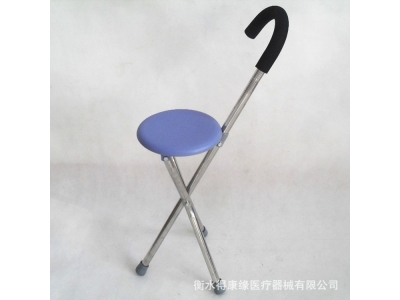 老人拐杖凳带椅子可坐铝合金超轻三脚四脚可坐折叠拐手杖椅子图2