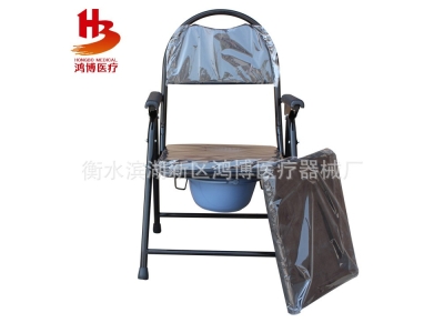 厂家供应不锈钢折叠坐便椅 老人孕妇带靠背坐便凳 可移动调节高度图5