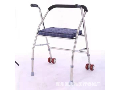 可定制残疾人老年人带轮带座椅助行器厂家 多规格老人拐杖图2
