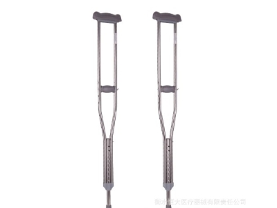 厂家直销批发加厚防滑不锈钢腋下拐杖医用拐杖可调节升降拐棍腋拐图2