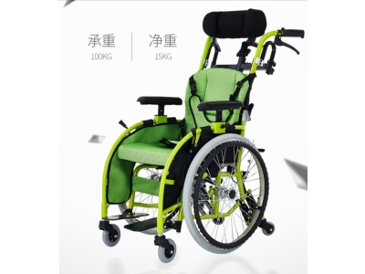 泰康儿童轮椅车折叠轻便小型便携残疾人手推车小孩铝合金手动轮椅图4