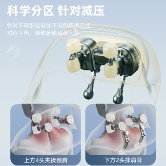 按摩仪肩颈护颈仪疏通颈椎按摩器家用揉捏热敷多功能按摩披肩厂家