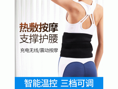 电加热护腰带腰部震动发热按摩器治腰疼防寒保暖带男女艾灸热敷带图3