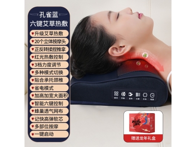 舒晟颈椎腰部背部按摩仪多功能家用艾草按摩枕全身揉捏加热按摩垫图2