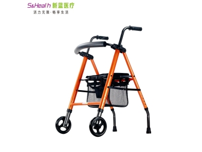 工厂直销 老人助步器可折叠步行器购物车四轮手推助行器买菜车图3