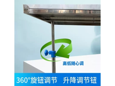 医用手术室304加厚不锈钢单双杆托盘架可升降移动换药器械盘图2